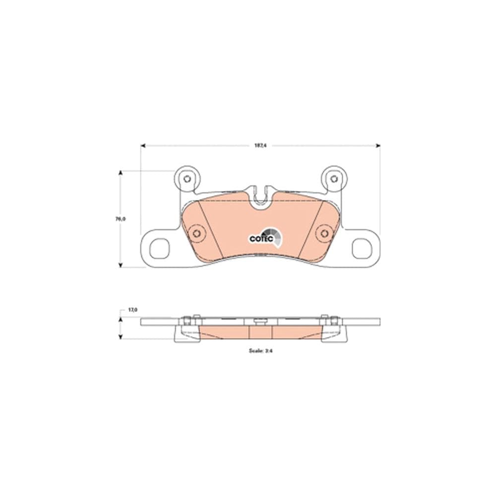 Set placute frana disc TRW GDB1875