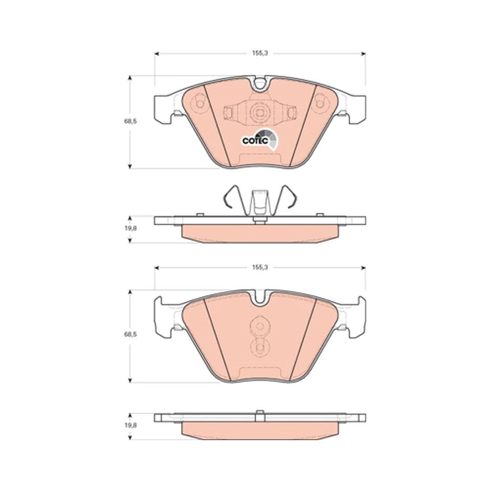 Set placute frana disc TRW GDB1729