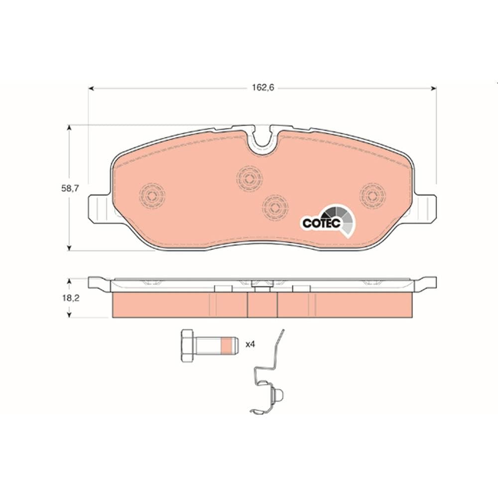 Set placute frana disc TRW GDB1631