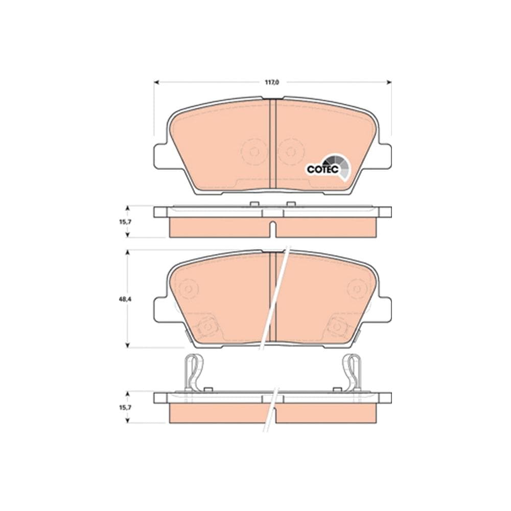 Set placute frana disc TRW GDB3499