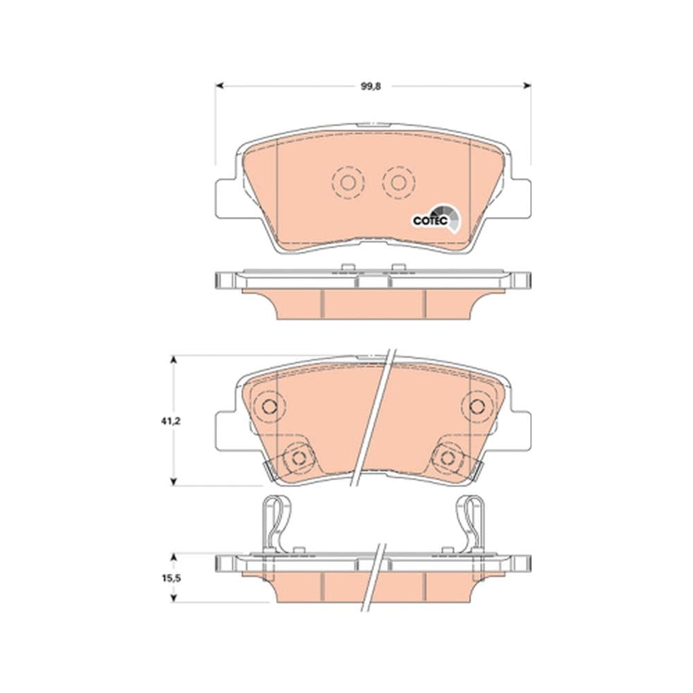 Set placute frana disc TRW GDB3494