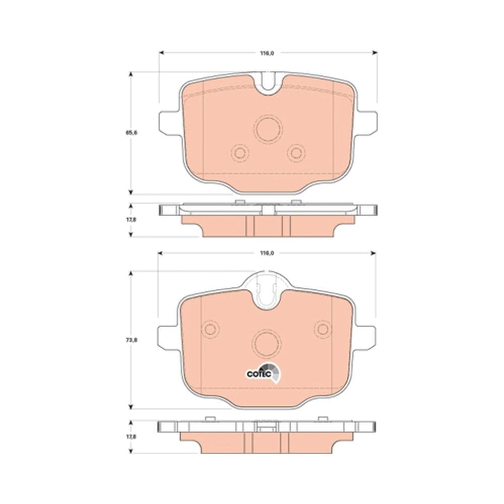 Set placute frana disc TRW GDB1869