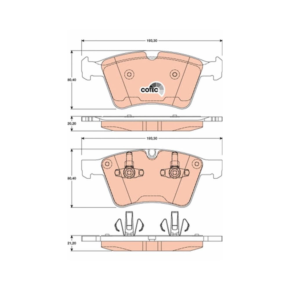Set placute frana disc TRW GDB1797