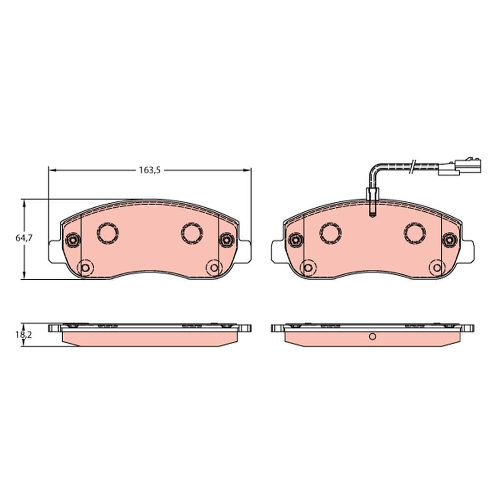 Set placute frana disc TRW GDB1910