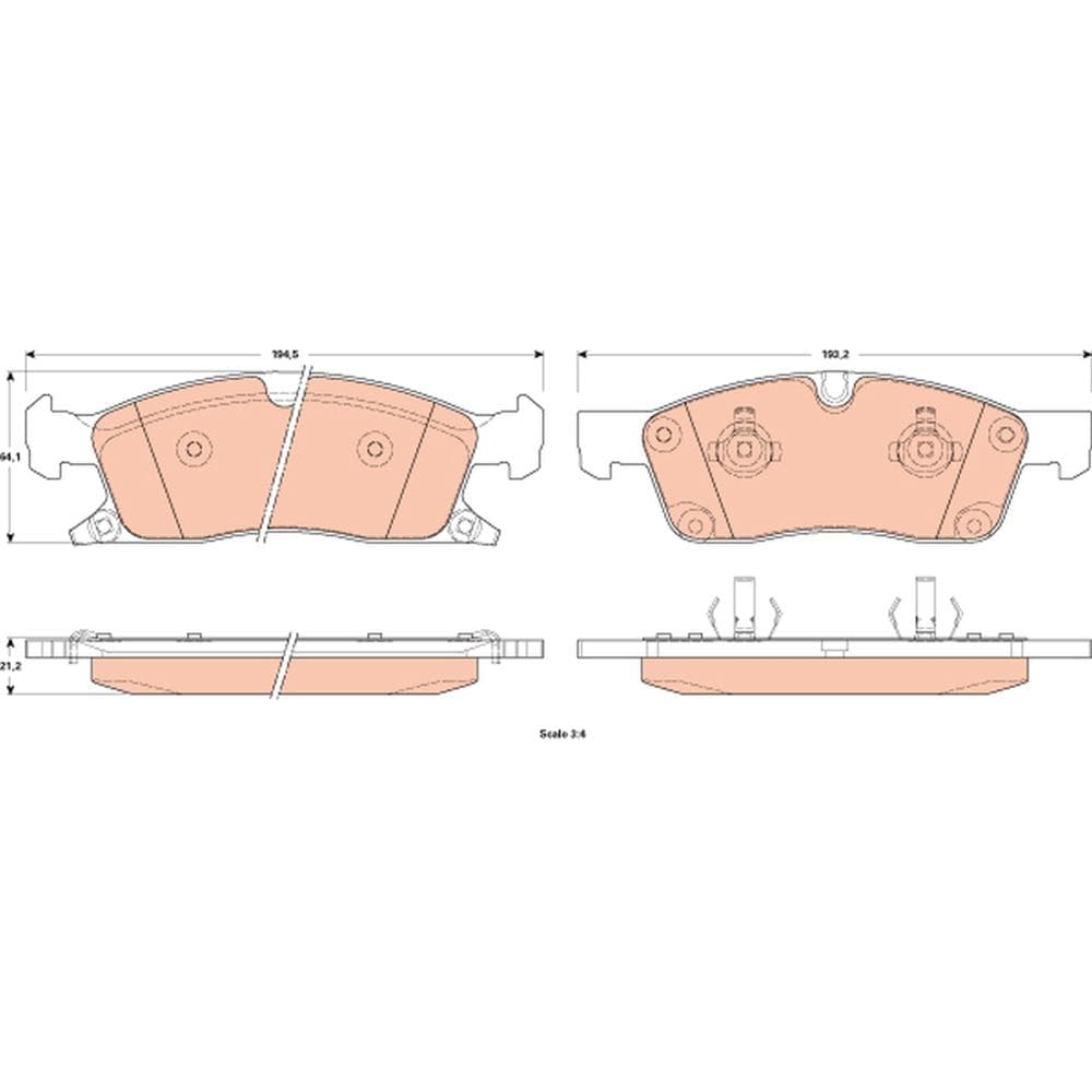 Set placute frana disc TRW GDB4604
