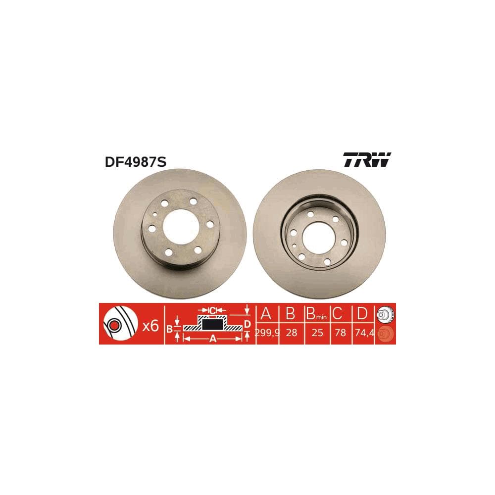 Disc frana TRW DF4987S