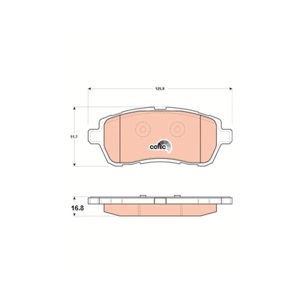 Set placute frana disc TRW GDB1893