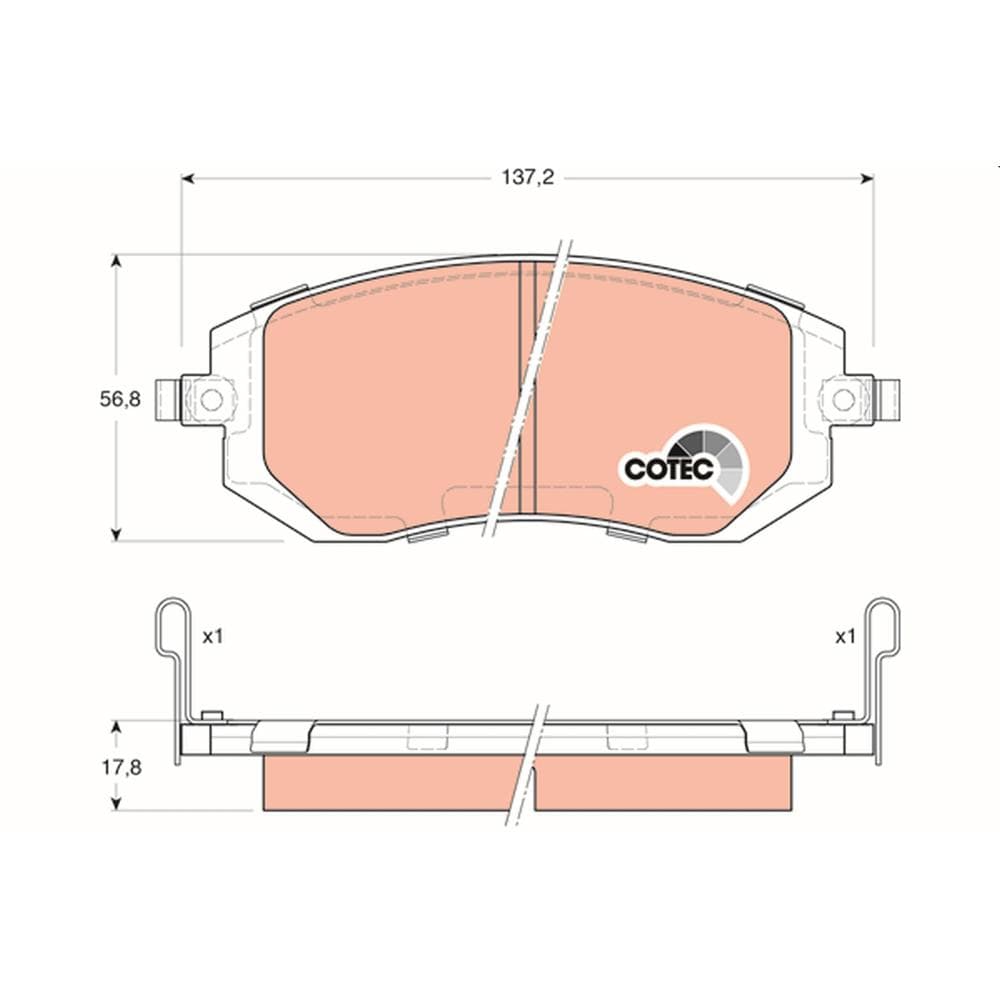 Set placute frana disc TRW GDB3328