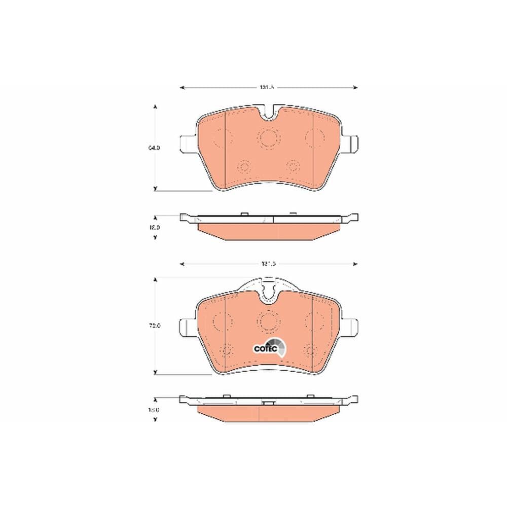 Set placute frana disc TRW GDB1712