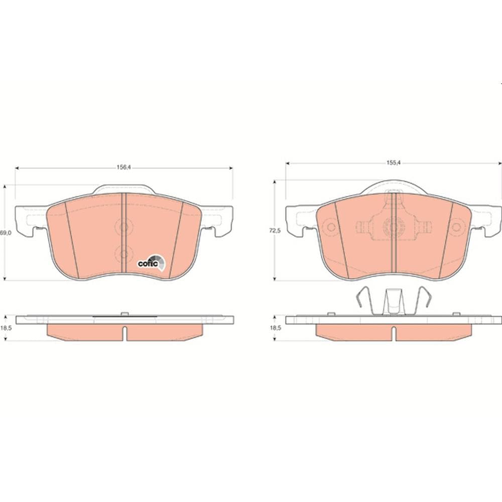 Set placute frana disc TRW GDB1388