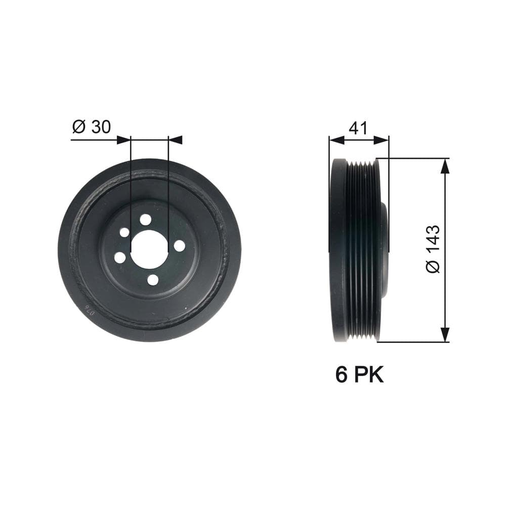 Fulie curea, arbore cotit GATES TVD1001