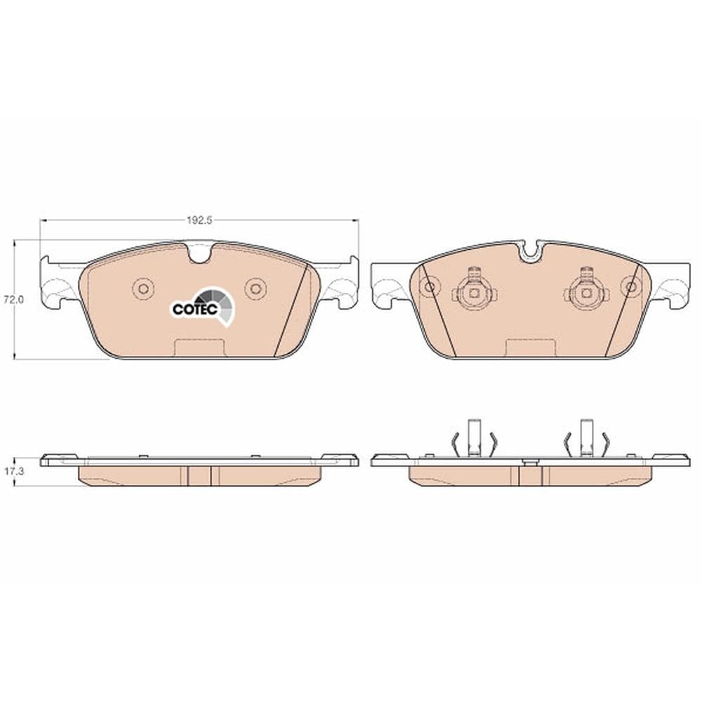 Set placute frana disc TRW GDB1970