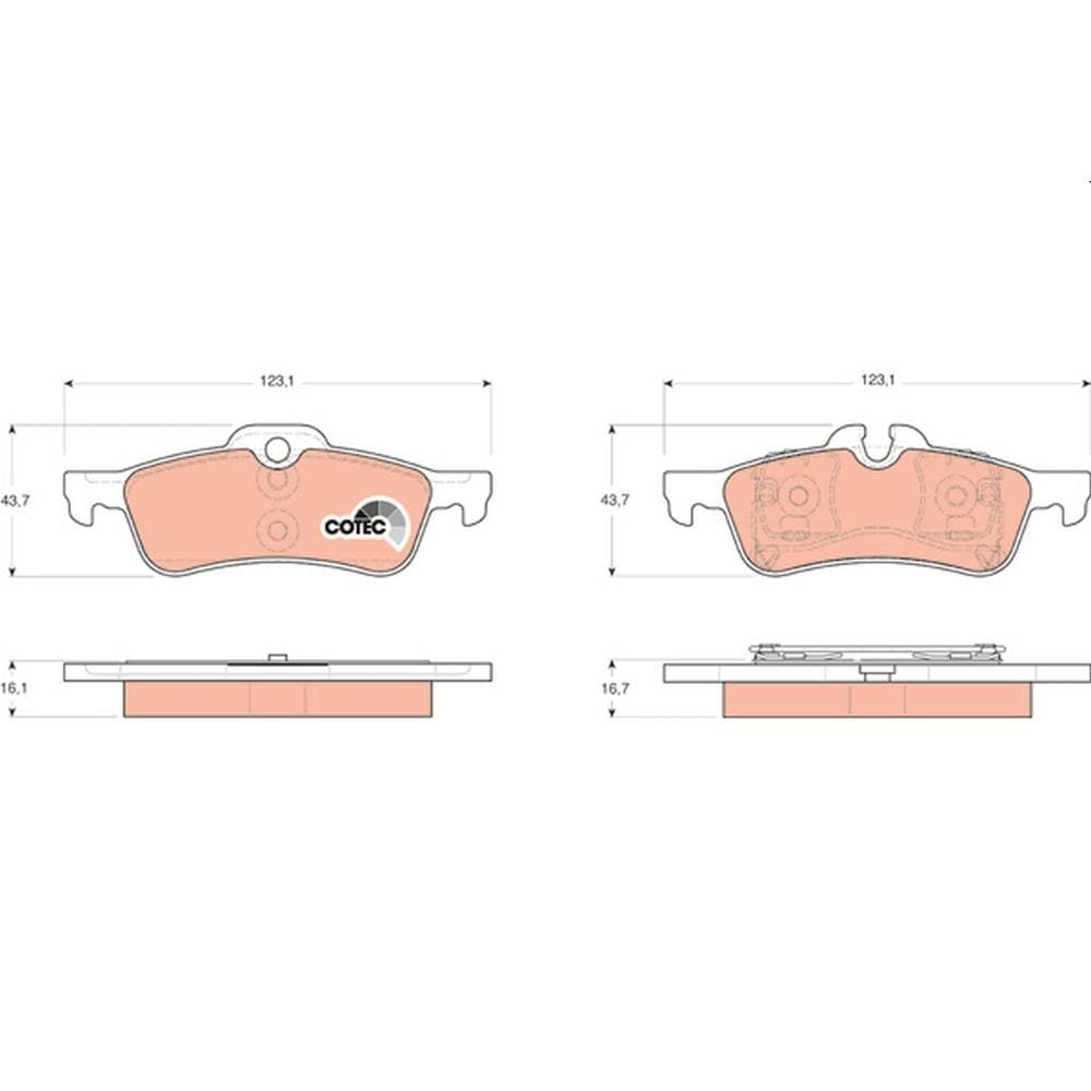 Set placute frana disc TRW GDB1561