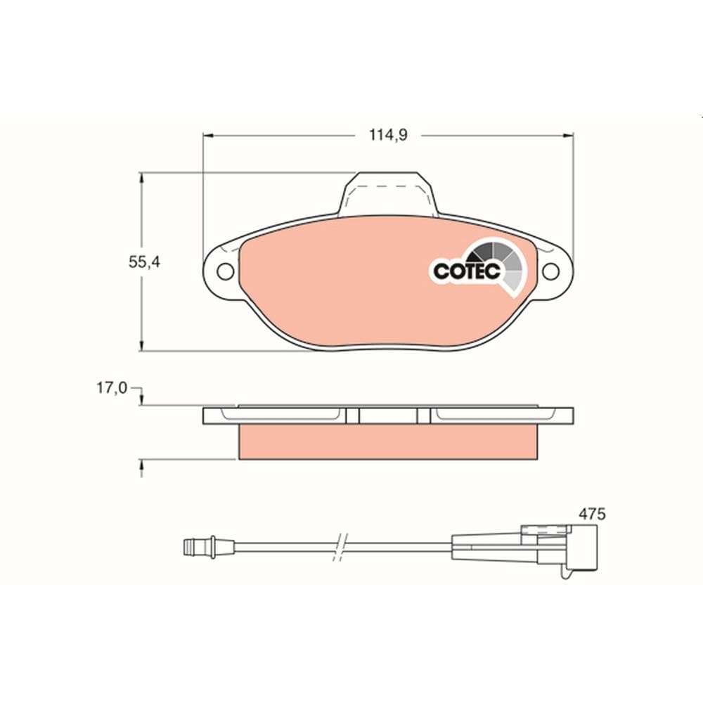 Set placute frana disc TRW GDB1115