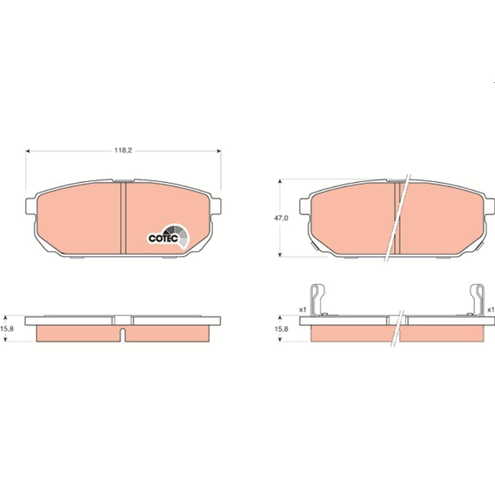 Set placute frana disc TRW GDB3344