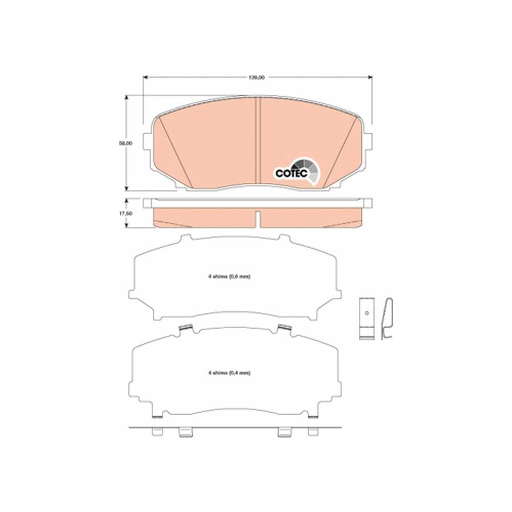 Set placute frana disc TRW GDB3471