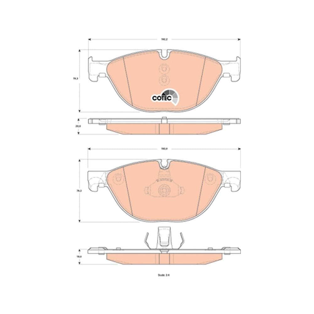 Set placute frana disc TRW GDB1838
