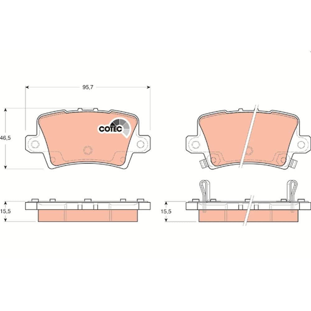 Set placute frana disc TRW GDB3408