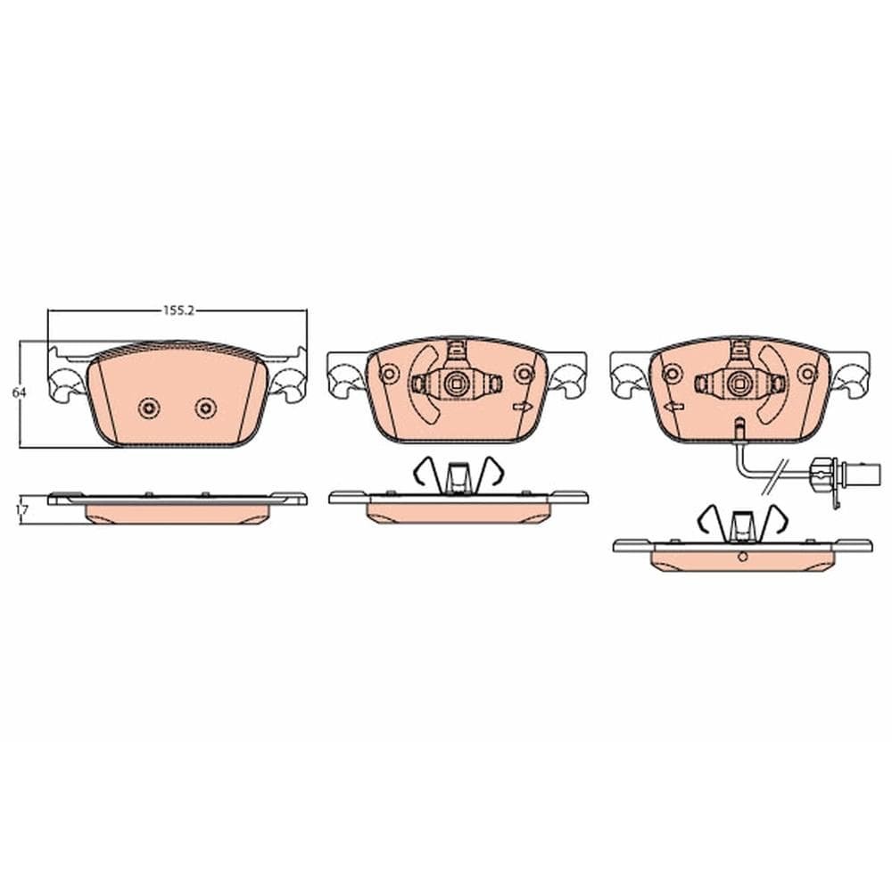 Set placute frana disc TRW GDB2127