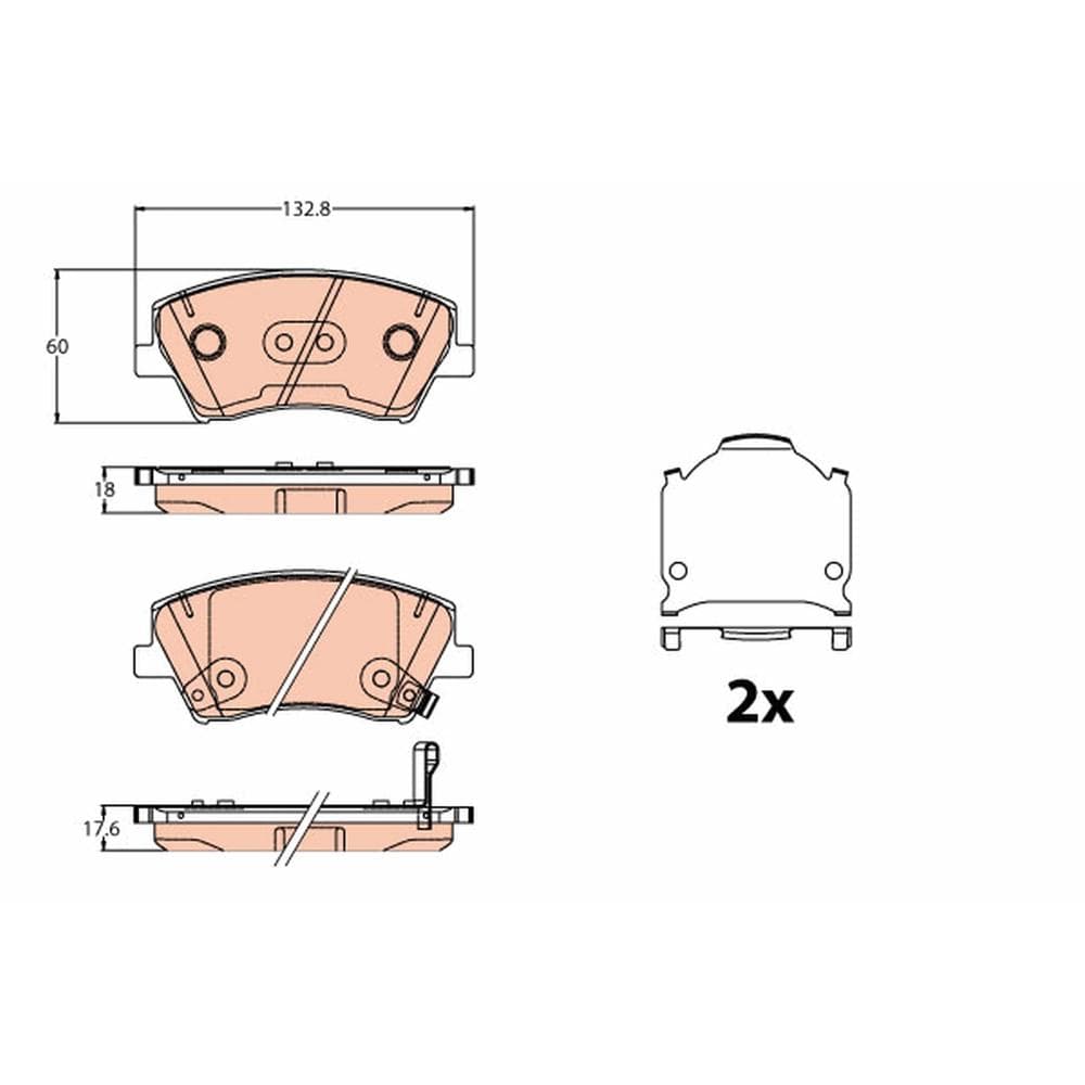 Set placute frana disc TRW GDB2203