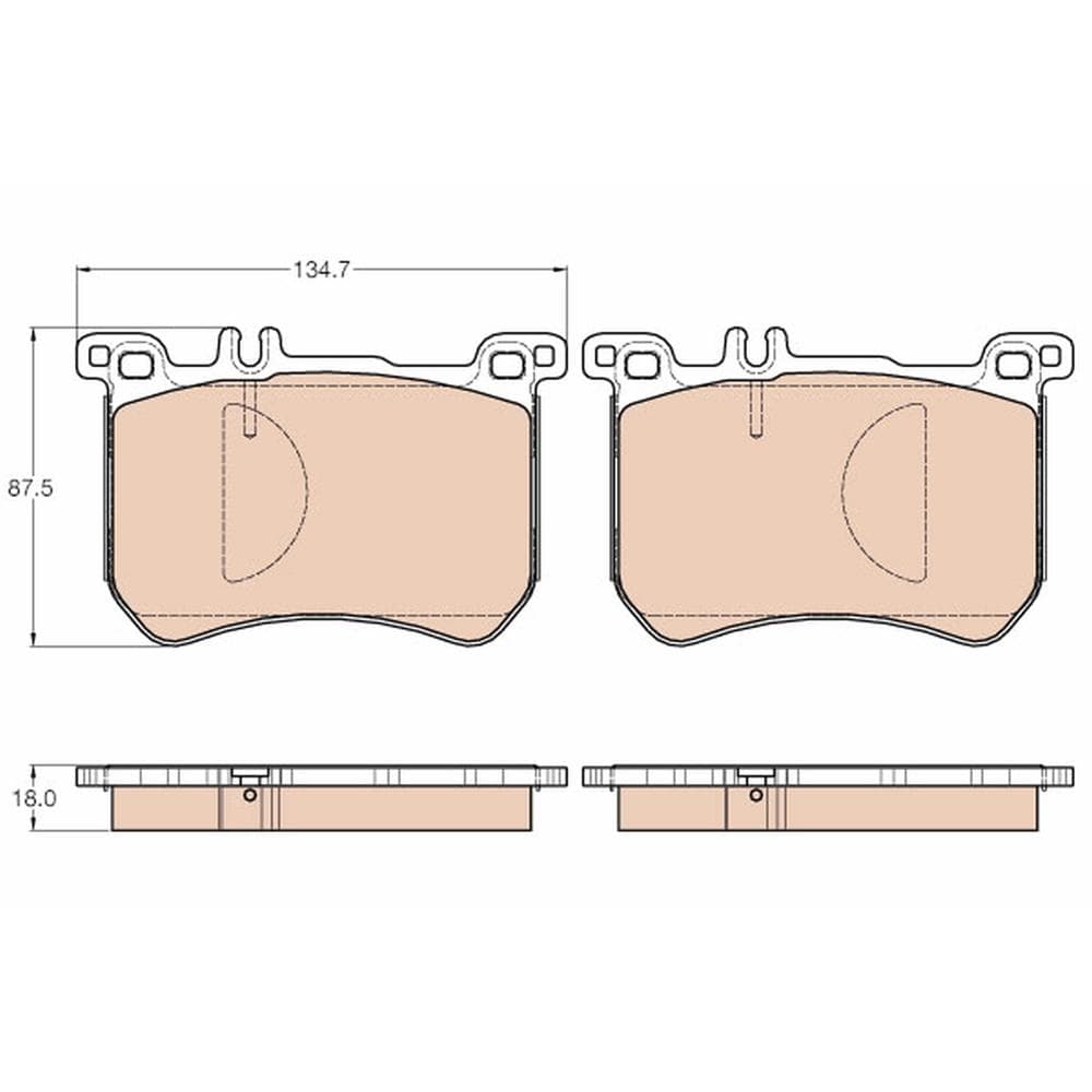 Set placute frana disc TRW GDB2013