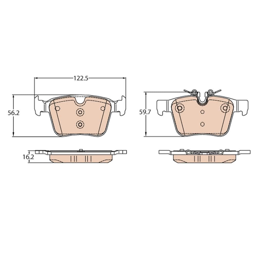 Set placute frana disc TRW GDB2110
