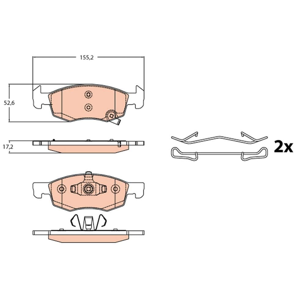 Set placute frana disc TRW GDB2099