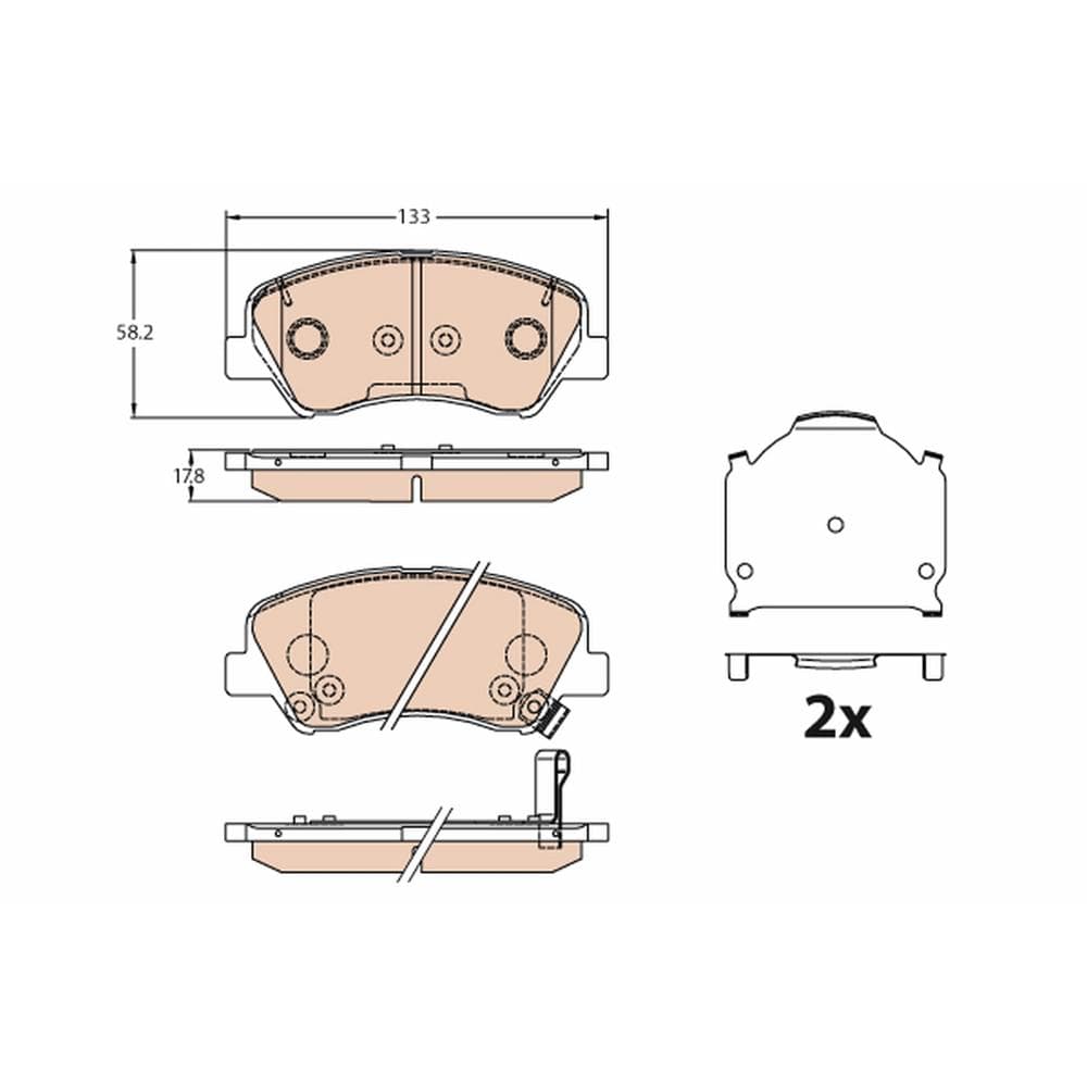 Set placute frana disc TRW GDB3630