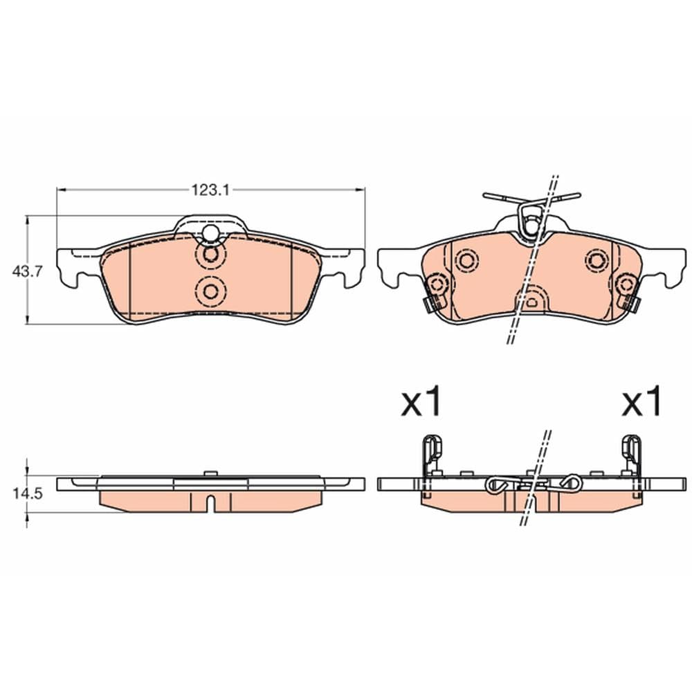 Set placute frana disc TRW GDB3588