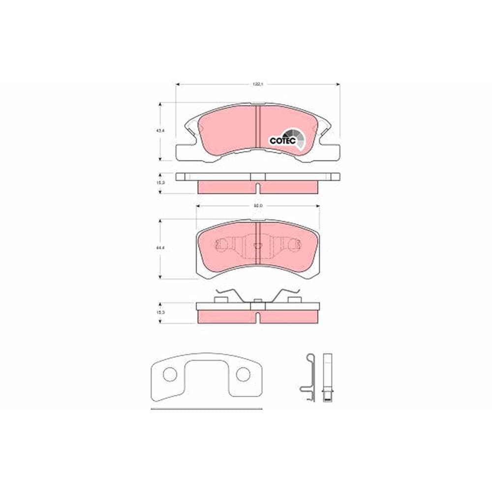 Set placute frana disc TRW GDB3358