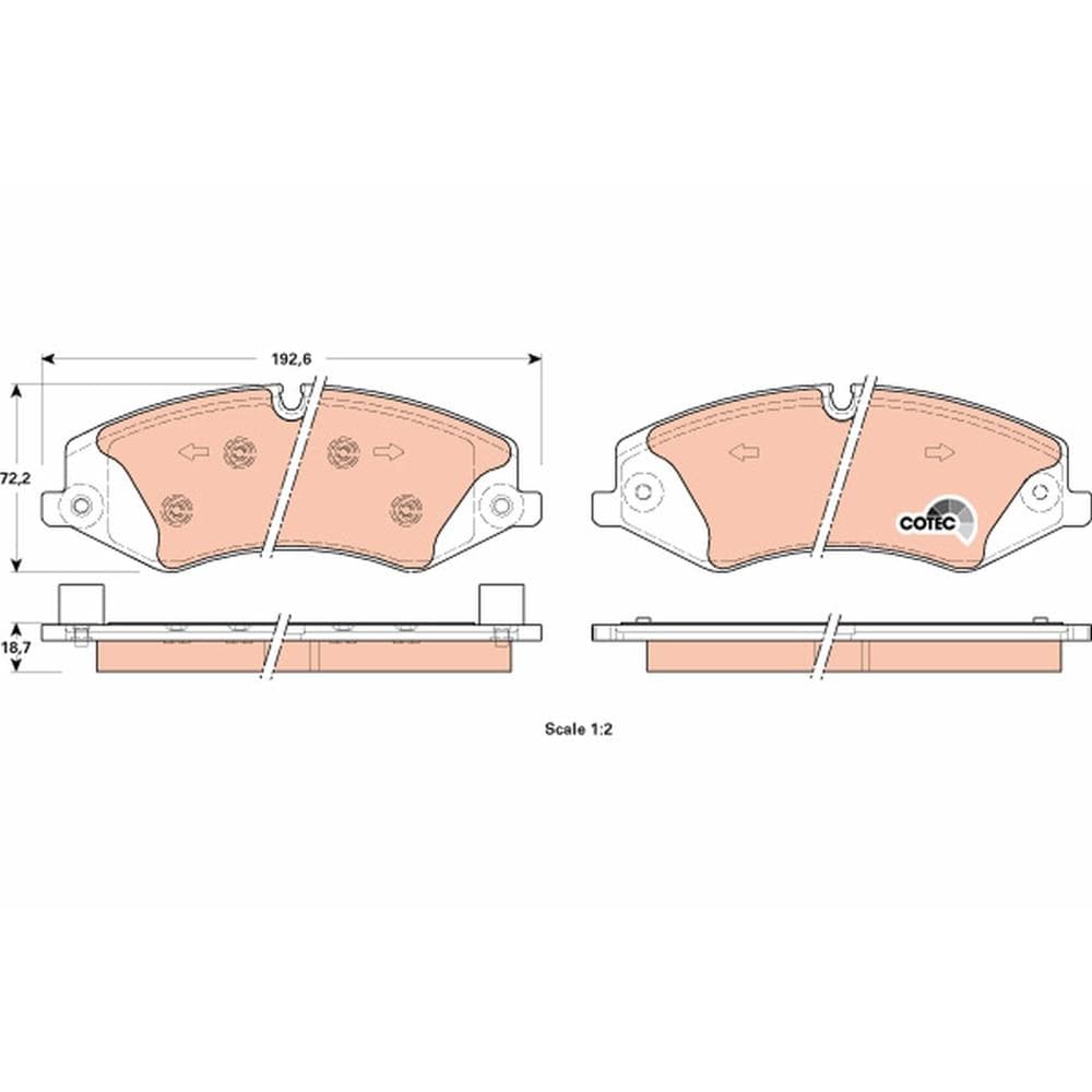 Set placute frana disc TRW GDB1898