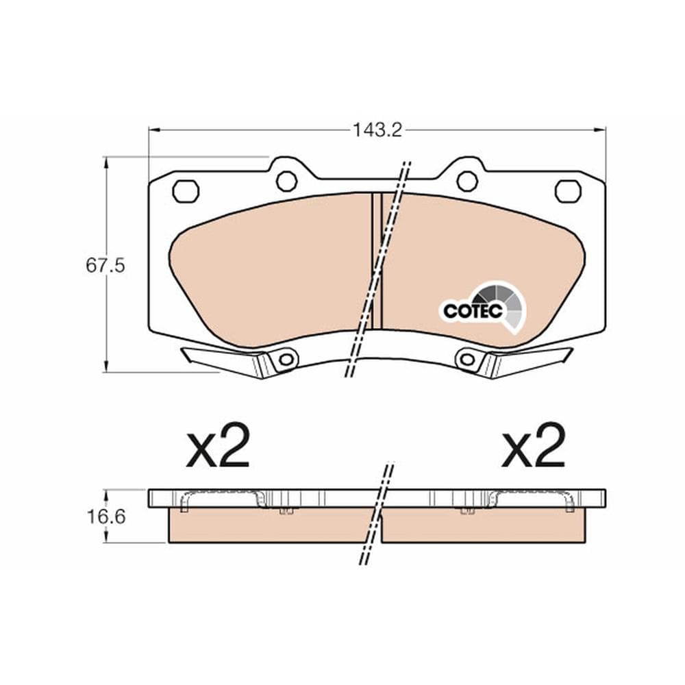 Set placute frana disc TRW GDB3534