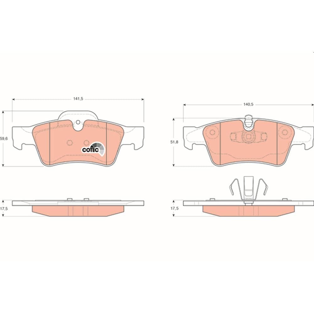 Set placute frana disc TRW GDB1643