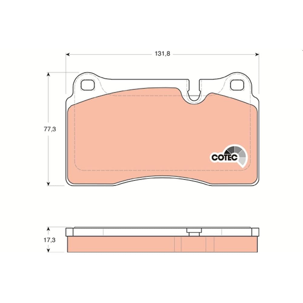 Set placute frana disc TRW GDB1743