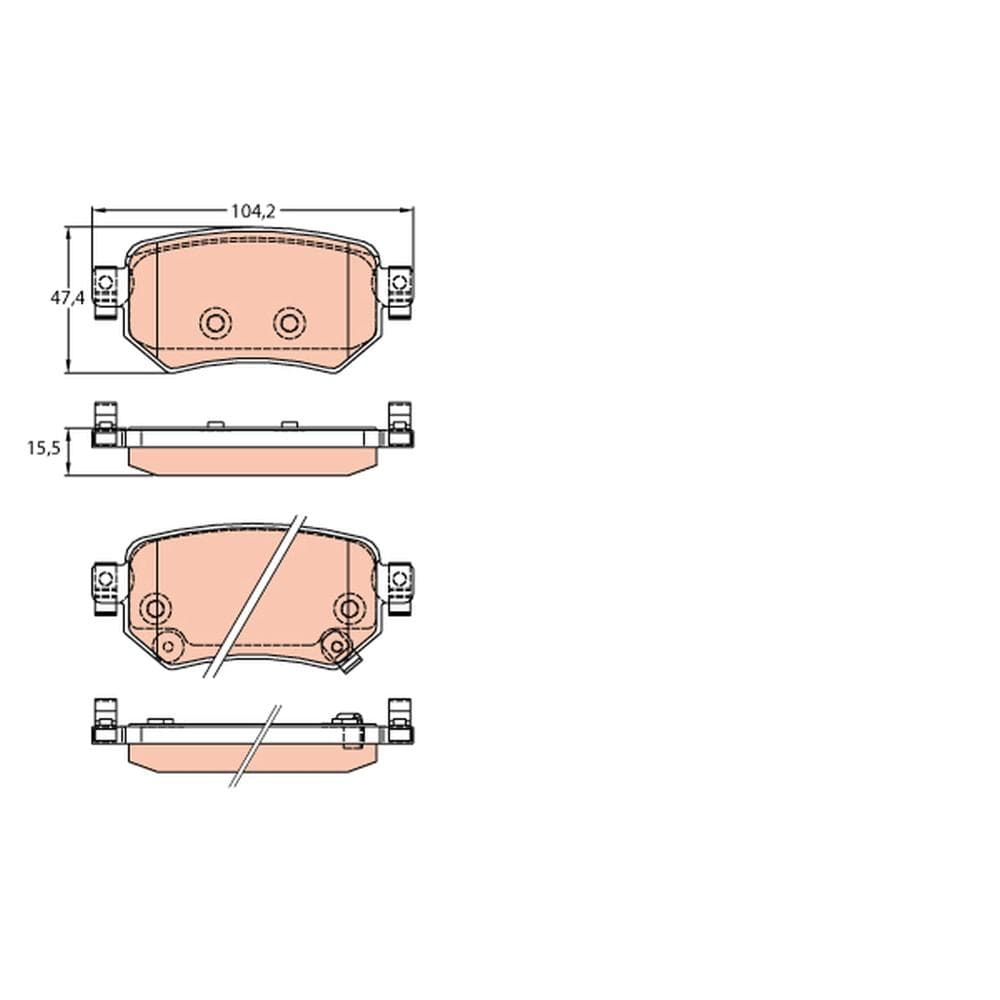 Set placute frana disc TRW GDB3632