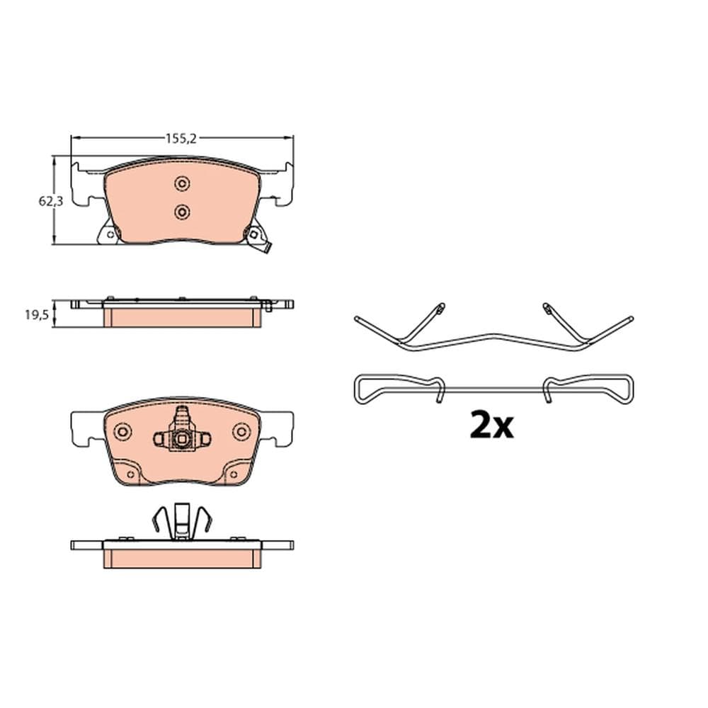 Set placute frana disc TRW GDB2139