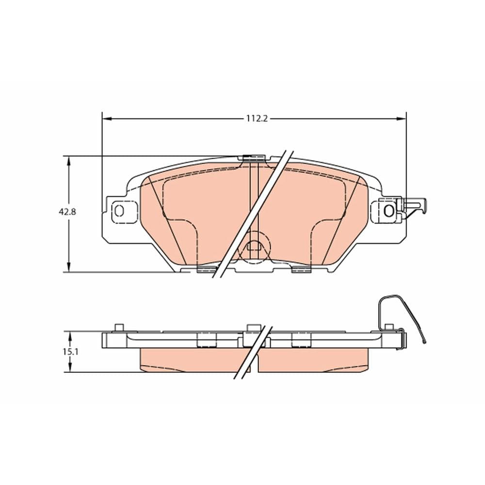 Set placute frana disc TRW GDB2163