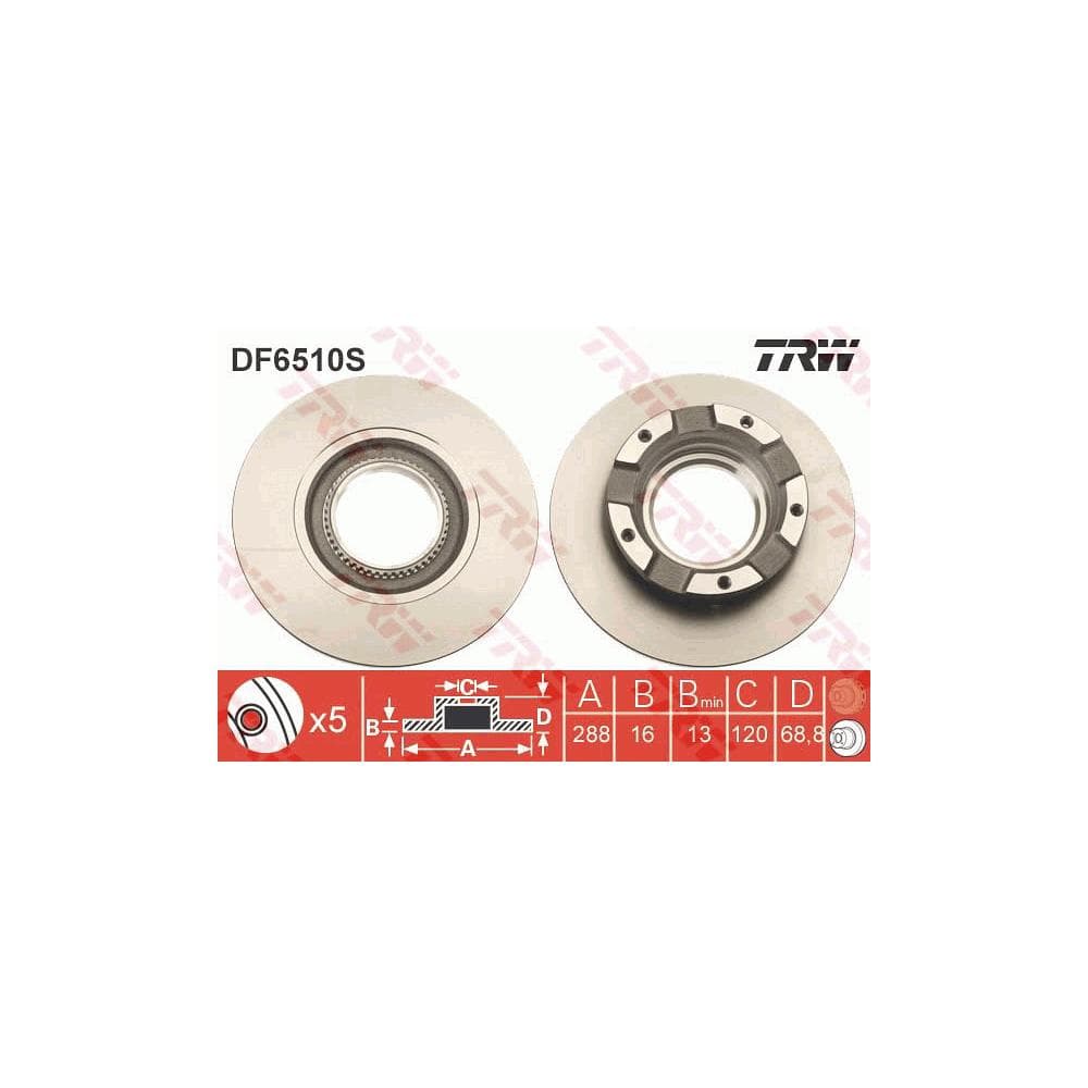 Disc frana TRW DF6510S