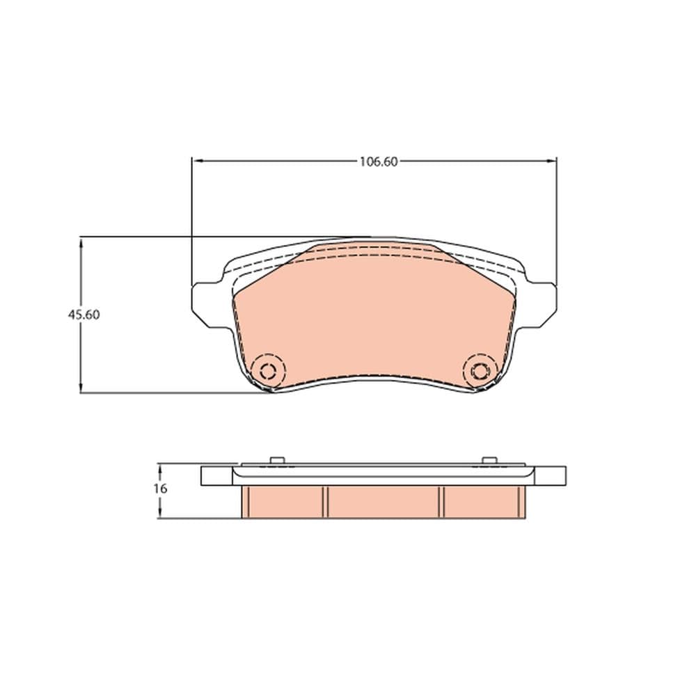 Set placute frana disc TRW GDB2136