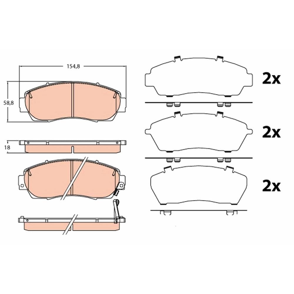 Set placute frana disc TRW GDB3581