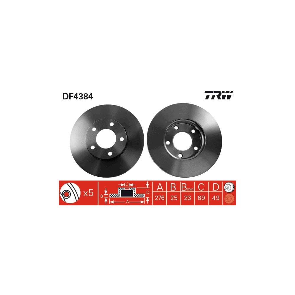 Disc frana TRW DF4384