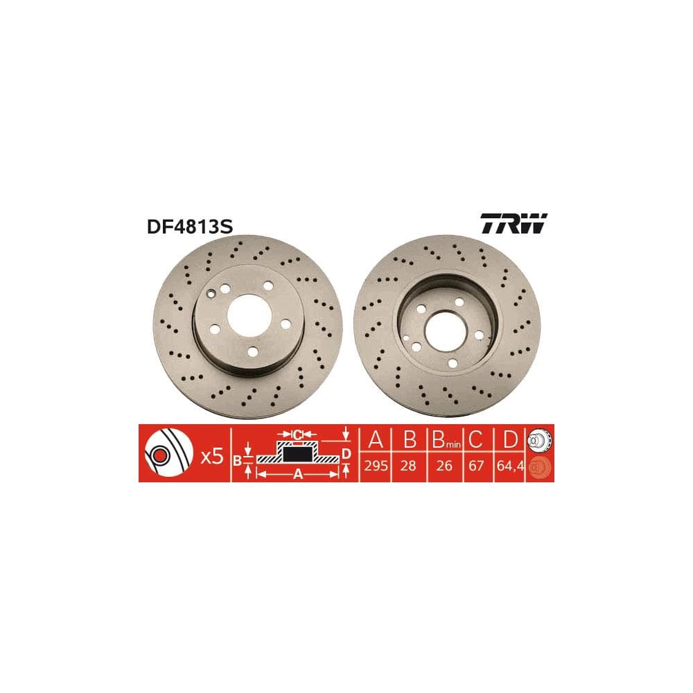 Disc frana TRW DF4813S