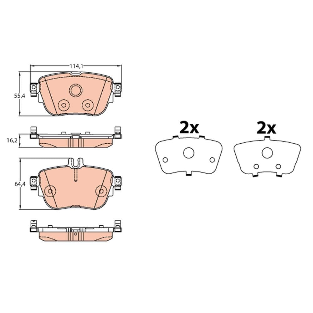 Set placute frana disc TRW GDB2155