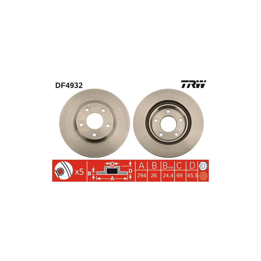 Disc frana TRW DF4932