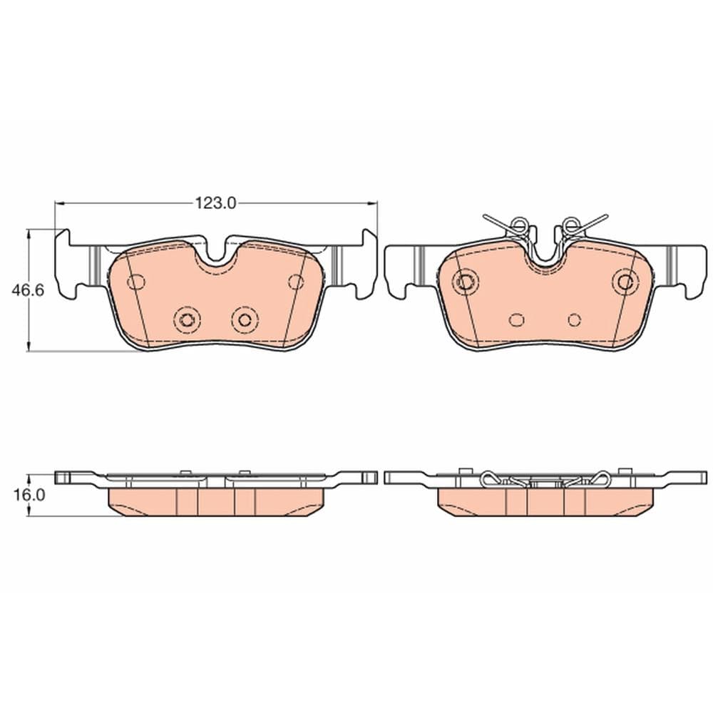 Set placute frana disc TRW GDB2063