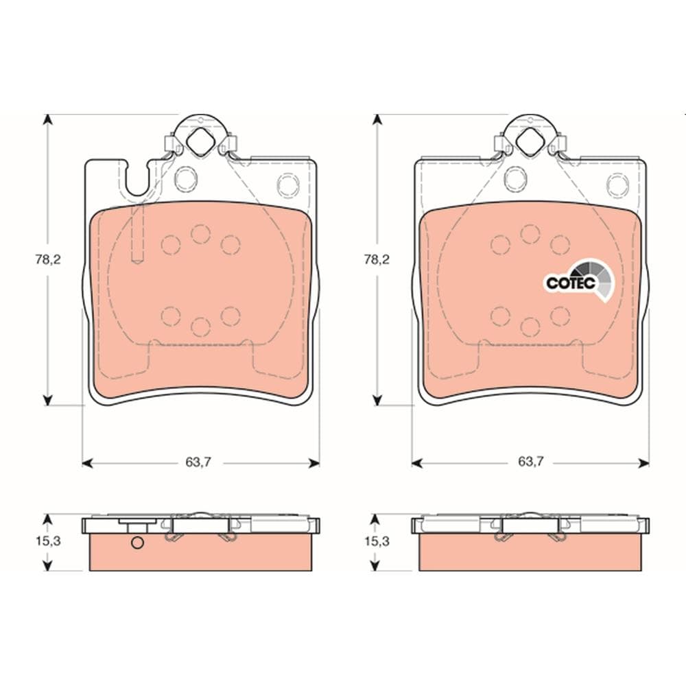 Set placute frana disc TRW GDB1421