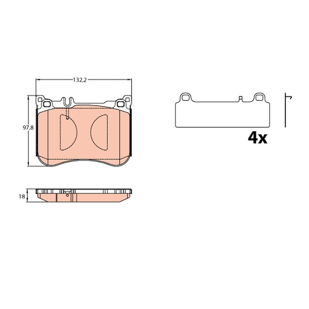 Set placute frana disc TRW GDB2144
