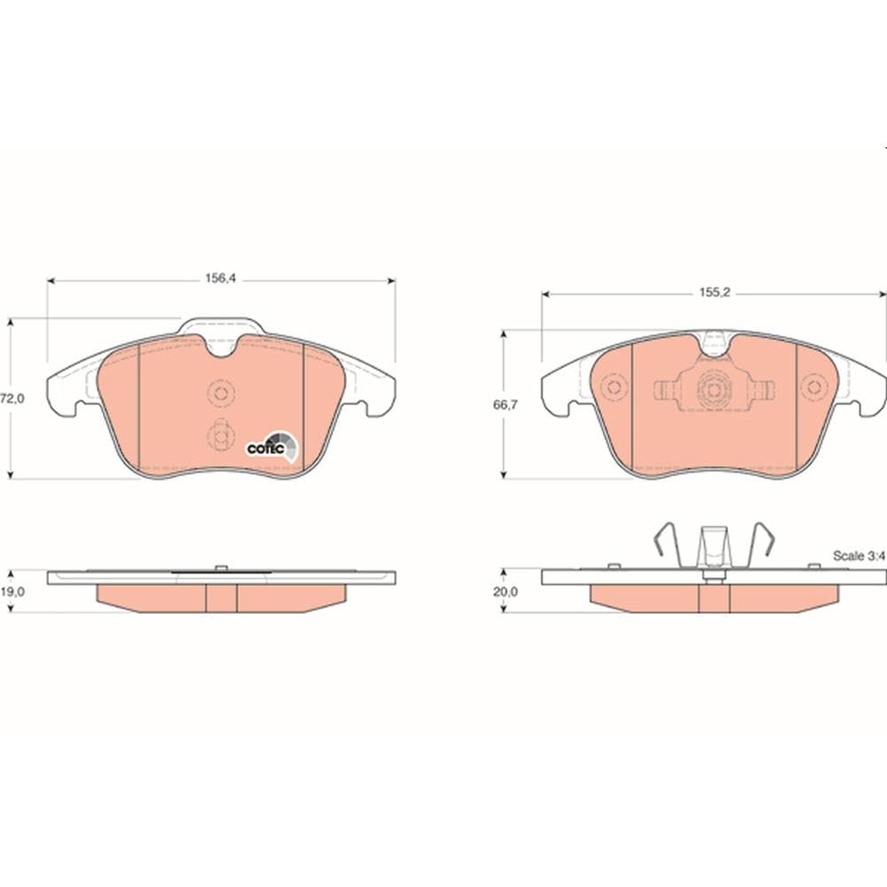 Set placute frana disc TRW GDB1683