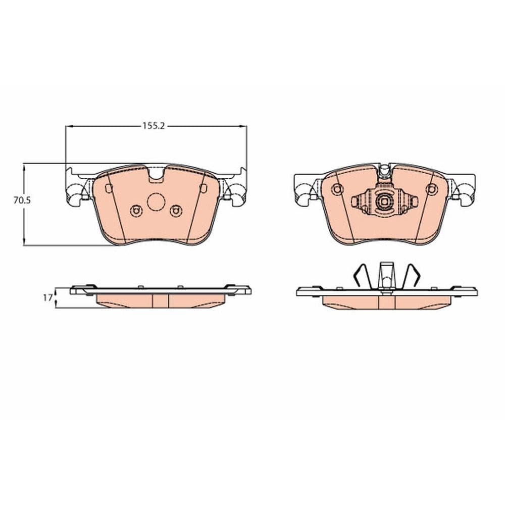 Set placute frana disc TRW GDB2193