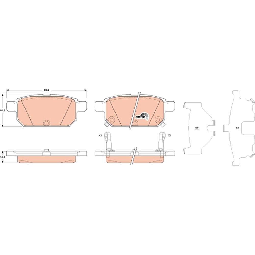 Set placute frana disc TRW GDB3529